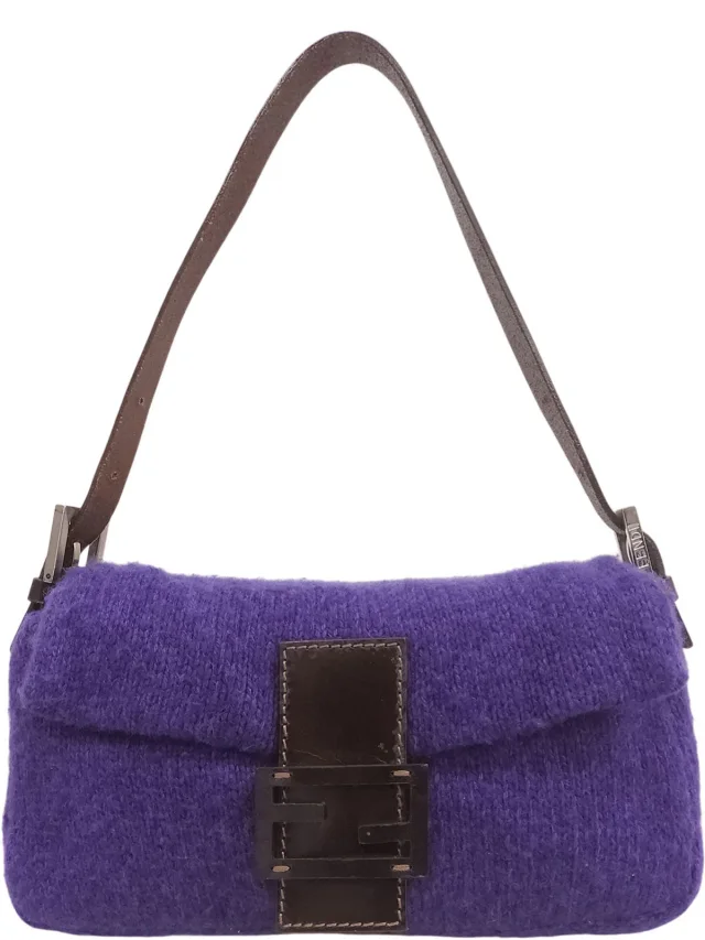 Fendi Knit Mama Bucket Purple from VINTAGE QOO TOKYO, photo 2 of 11