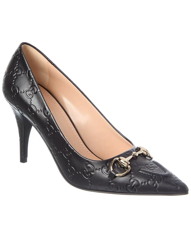 Gucci Horsebit GG Leather Pump, image 1 of 1 from Rue La La