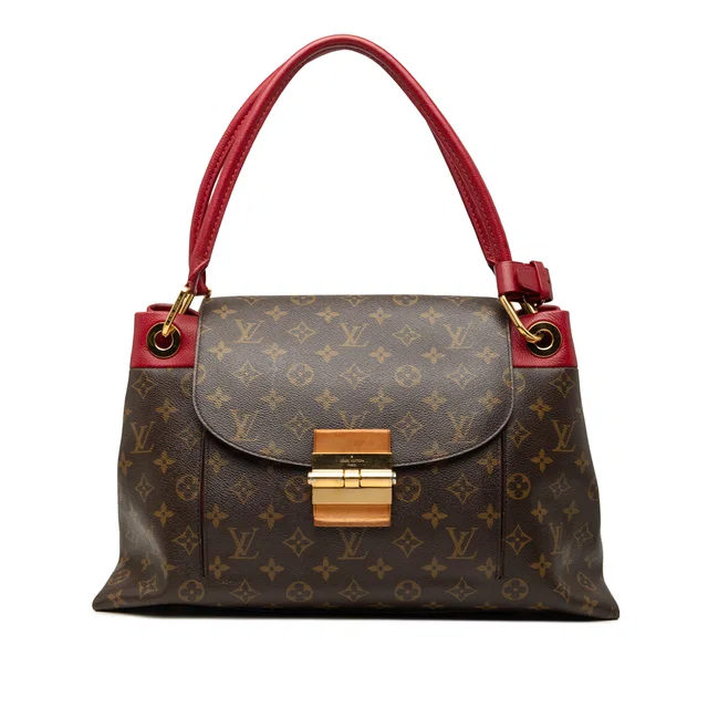 Brown Louis Vuitton Monogram Olympe MM Shoulder Bag in Brown Coated canvas from Designer Revival