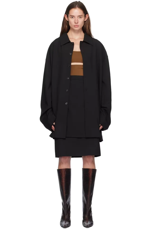 Black 'Jacket Skirt' Midi Dress, image 1 of 1 from SSENSE