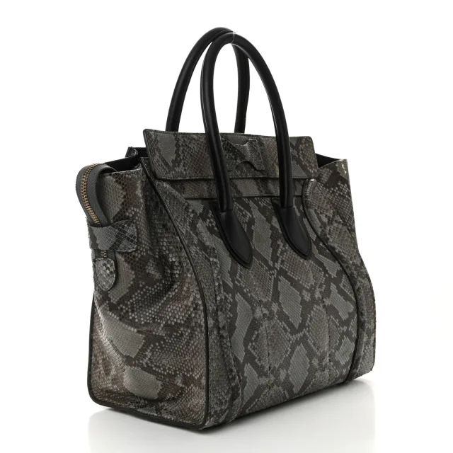 Celine Snakeskin Mini Luggage Multicolor in Multicolor Leather from FASHIONPHILE, photo 3 of 12