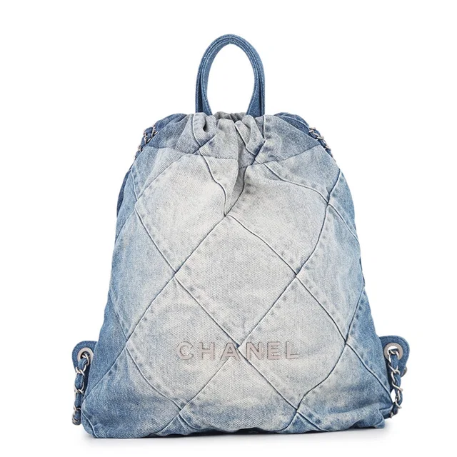 Chanel CHANEL22 Backpack BlueAS3859 Denim Size Small in Denim from GALLERY RARE