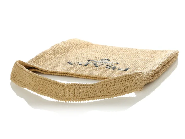 Prada Bianco Raffia Shopping Tote in Raffia from Ann's Fabulous Finds, photo 7 of 9