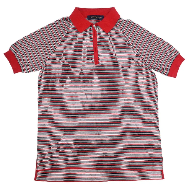 Louis Vuitton 2018 Short Sleeve Top Red #M in Red Silk from AMORE Vintage Tokyo