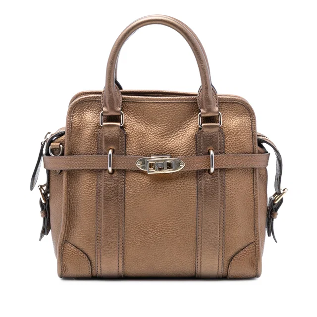 Brown Burberry Leather Top Handle Bag Satchel in Brown Leather from Designer Revival, photo 1 of 1