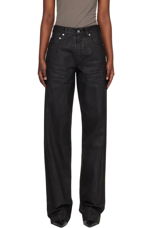 Rick Owens DRKSHDW Black Temple Geth Jeans, image 1 of 1 from SSENSE