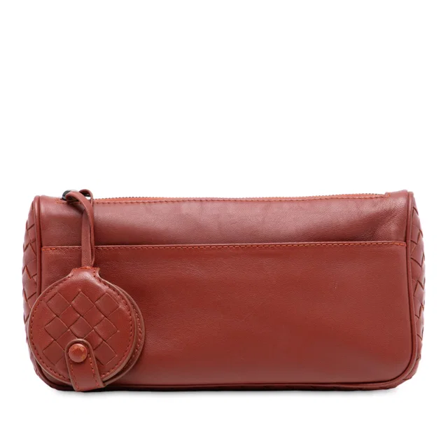 Brown Bottega Veneta Nappa Intrecciato Pouch in Brown Nappa leather from Designer Revival