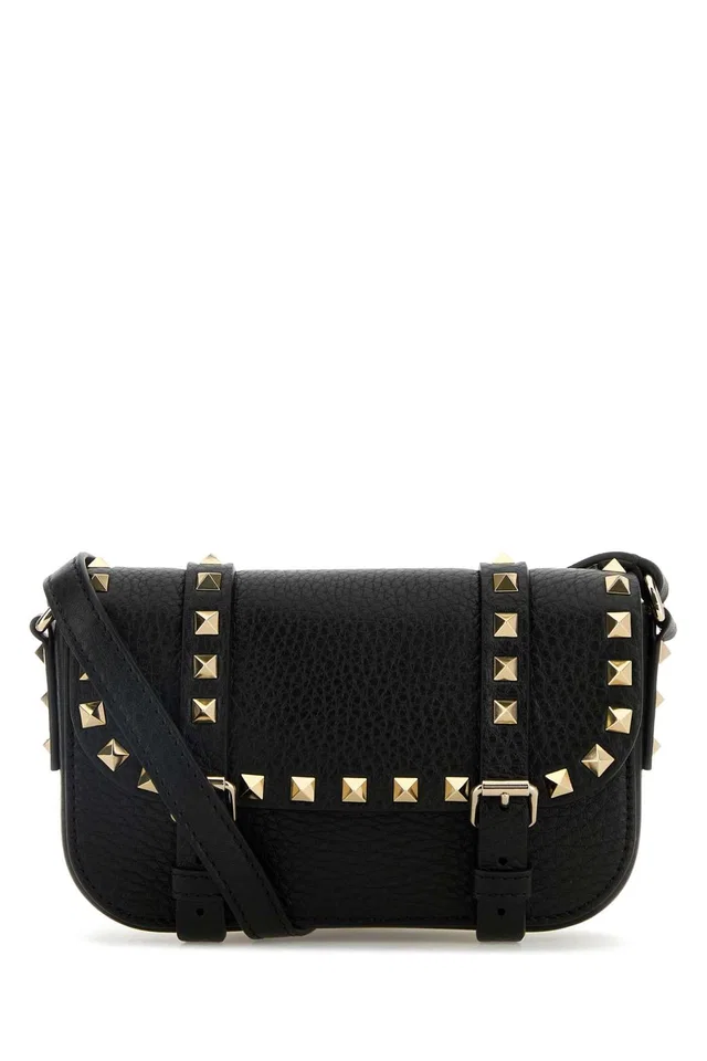Valentino Garavani Case Crossbody Bag — Black in Black Calfskin from HEWI