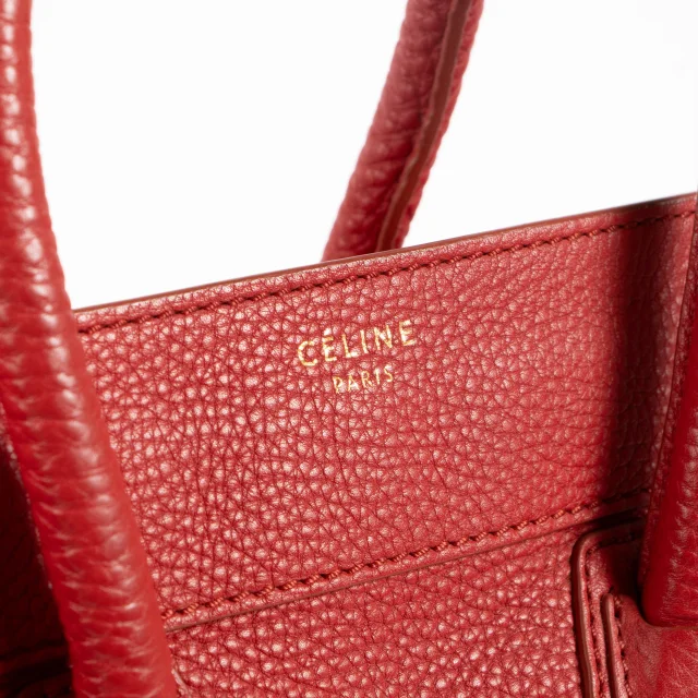 Celine Soft Mini Luggage Bag in Red Leather from Labellov, photo 6 of 7