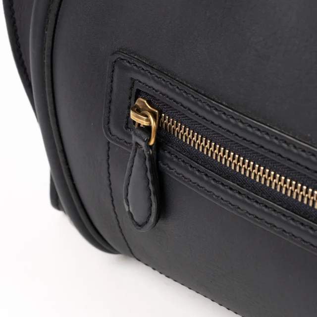 Celine Blue Leather Luggage Mini Tote Bag in Blue Leather from Labellov, photo 8 of 8
