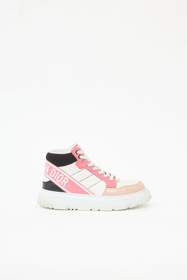 Dior Leather & Nylon D-Player Sneaker in Nylon from VSP Consignment