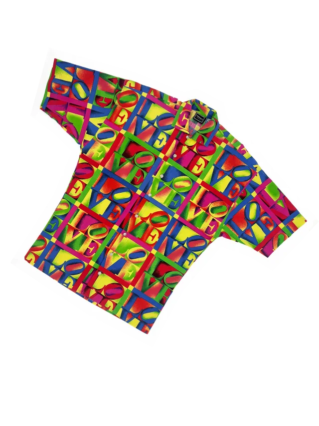 Versace Jeans Couture 90s LOVE print shirt from James Veloria