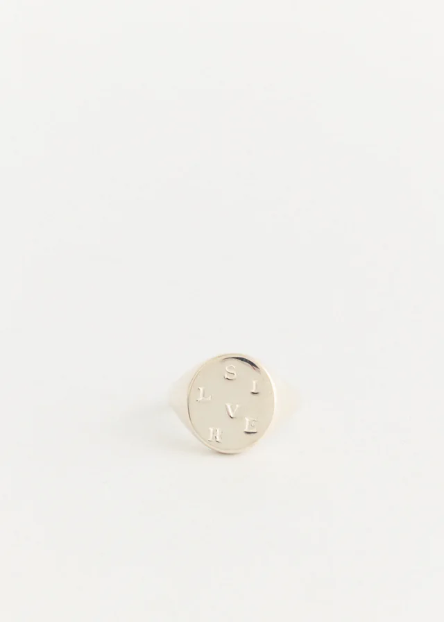 Bleue Burnham Silver Signet Ring in Metallic from Incu, photo 1 of 1