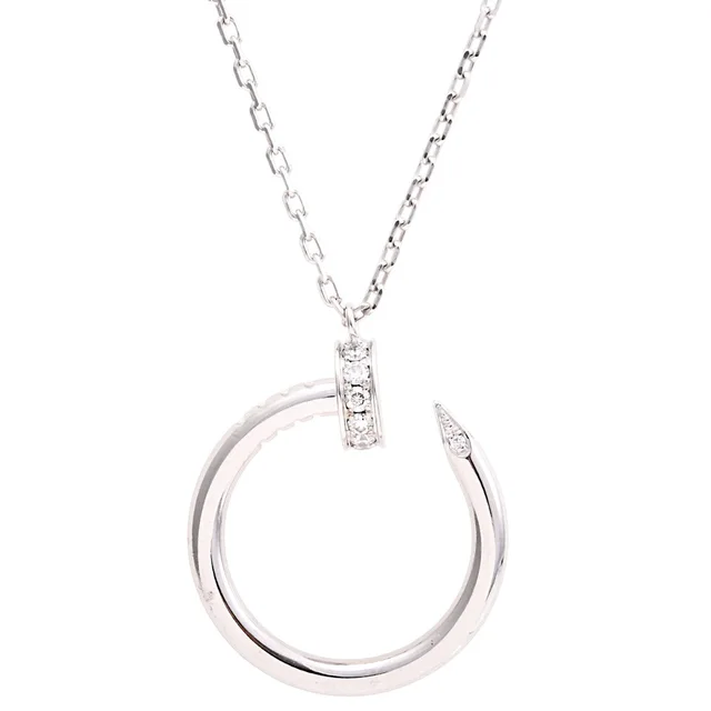 Cartier 18K Juste un Clou necklace, white gold in White from VINTAGE QOO TOKYO, photo 2 of 2