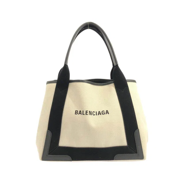 Balenciaga Navy Cabas Canvas Calf Tote Bag in Navy Canvas from LuxUness
