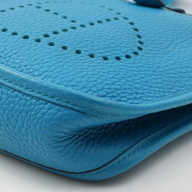 Hermès Evelyne TPM, 2017, Bleu Zanzibar in Blue Clemence leather from VINTAGE QOO TOKYO, photo 10 of 15