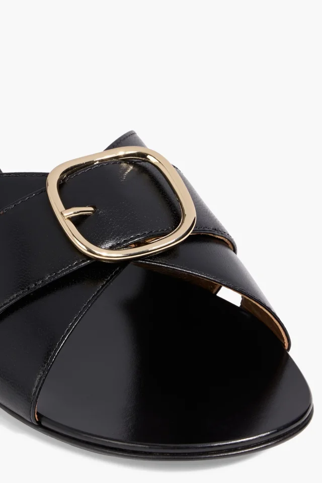 Giuseppe Zanotti Geraldhine Buckled Leather Slides, photo 4 of 4 from THE OUTNET