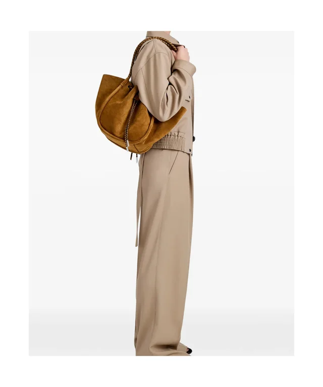 Proenza Schouler large Ruched tote in suede and braided calf, photo 5 of 5 from SENSER