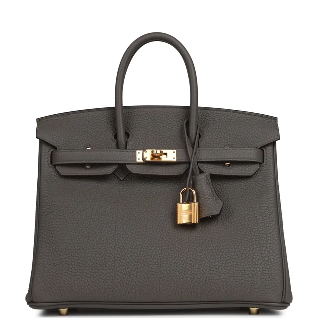 Hermès Birkin 25 Etain Togo Gold Hardware in Taupe Togo leather from Madison Avenue Couture
