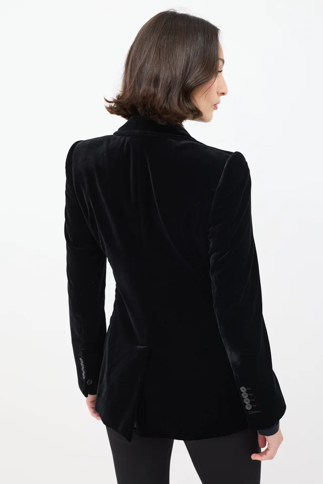 Tom Ford Black Velvet Tuxedo Blazer in Black Velvet from VSP Consignment, photo 2 of 2