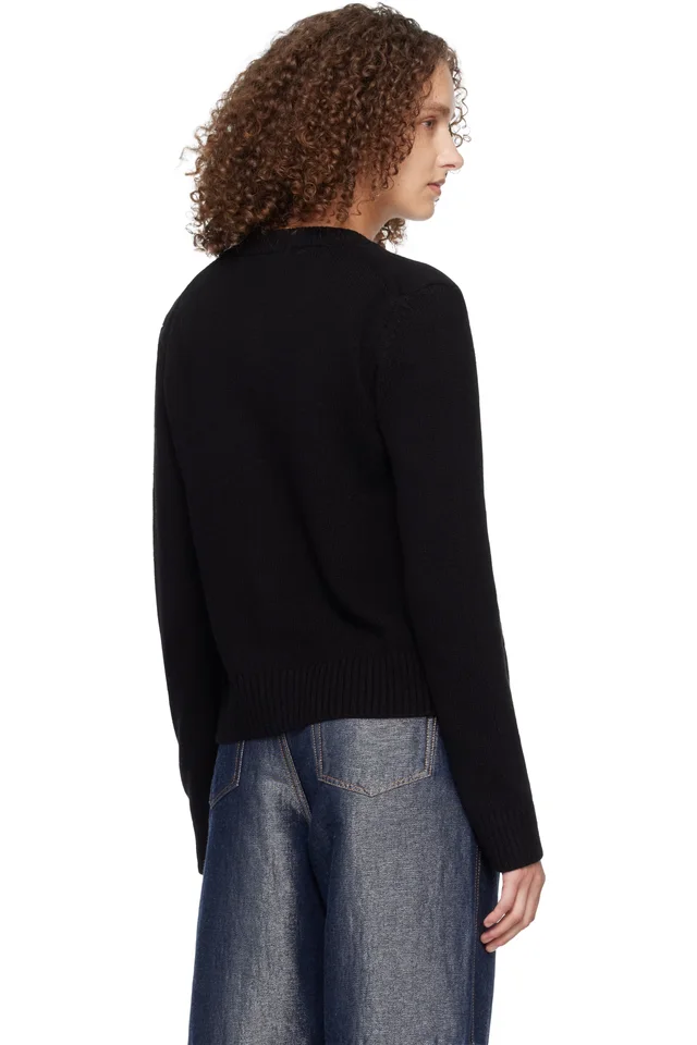 GANNI Black Wool Mix Cardigan, photo 3 of 3 from SSENSE