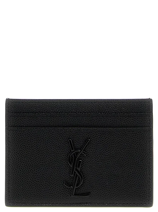 Saint Laurent Monogramme Leather Card Case — Black Cases in Black Leather from HEWI