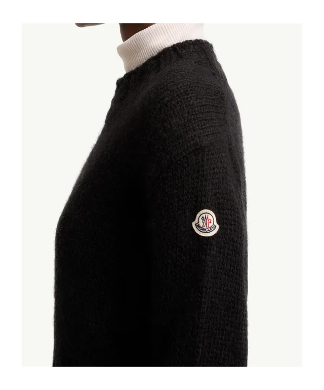 Moncler Logo Patch Crewneck Knitted Jumper, photo 5 of 6 from SENSER