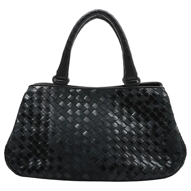 Bottega Veneta Intrecciato Handbag in Black in Black Woven leather from VINTAGE QOO TOKYO