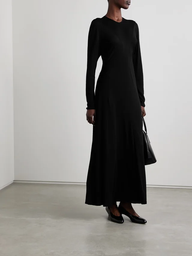 THE ROW Venusia jersey maxi dress in Black, photo 2 of 2 from NET-A-PORTER (Canada)