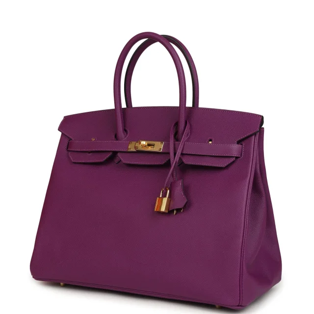 Hermès Birkin 35 Anemone Epsom Gold Hardware in Epsom leather from Madison Avenue Couture, photo 5 of 9