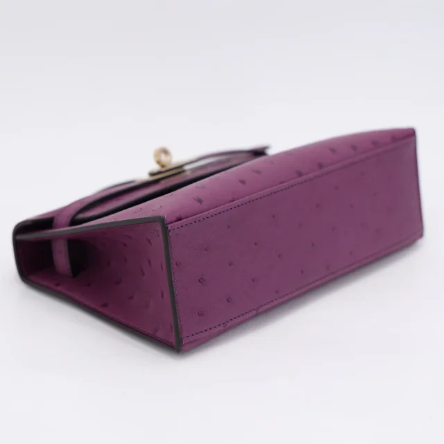 Hermès Kelly Pochette Violet (96) in Purple Ostrich from Ginza Xiaoma, photo 4 of 4
