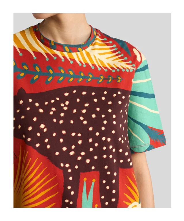 Etro X TABBY BOOTH LONG COTTON T-SHIRT WITH PLACED PRINT, photo 3 of 3 from SENSER
