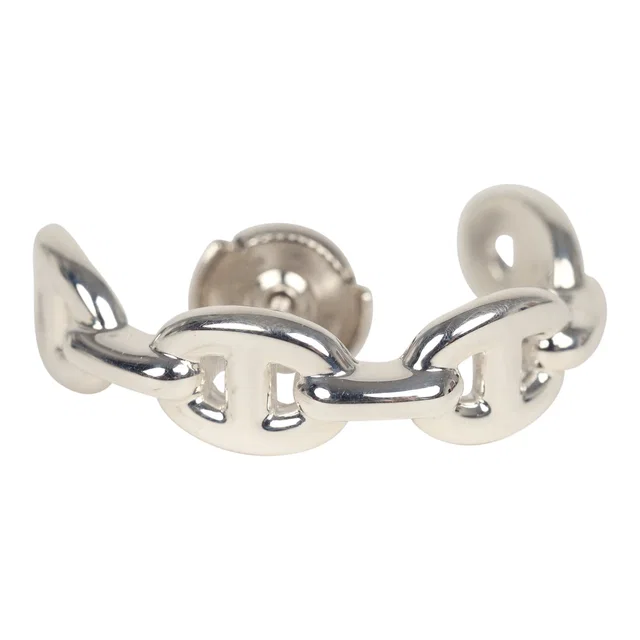 Hermès Chaine D'Ancre Enchainee Single Ear Climber Earring Sterling Silver in Silver from Madison Avenue Couture