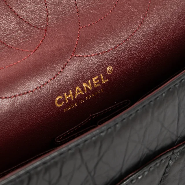 Chanel Aged Calfskin Large Reissue 2.55 Bag in Black Calfskin from Labellov, photo 7 of 9