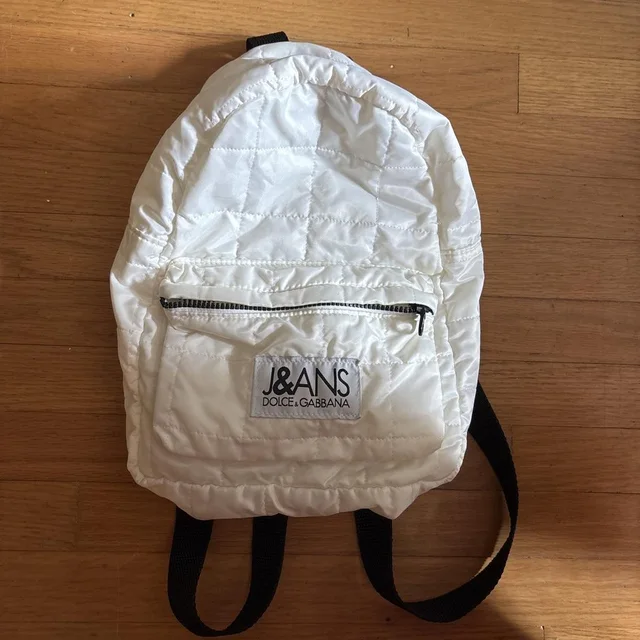 Dolce & Gabbana Women's Backpacks - White in white from Depop, photo 1 of 1