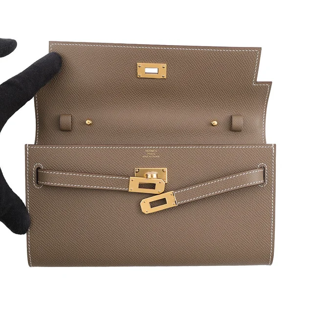 Hermès Kelly wallet long to go Etoupe Epsom in Taupe Epsom leather from GALLERY RARE, photo 2 of 2