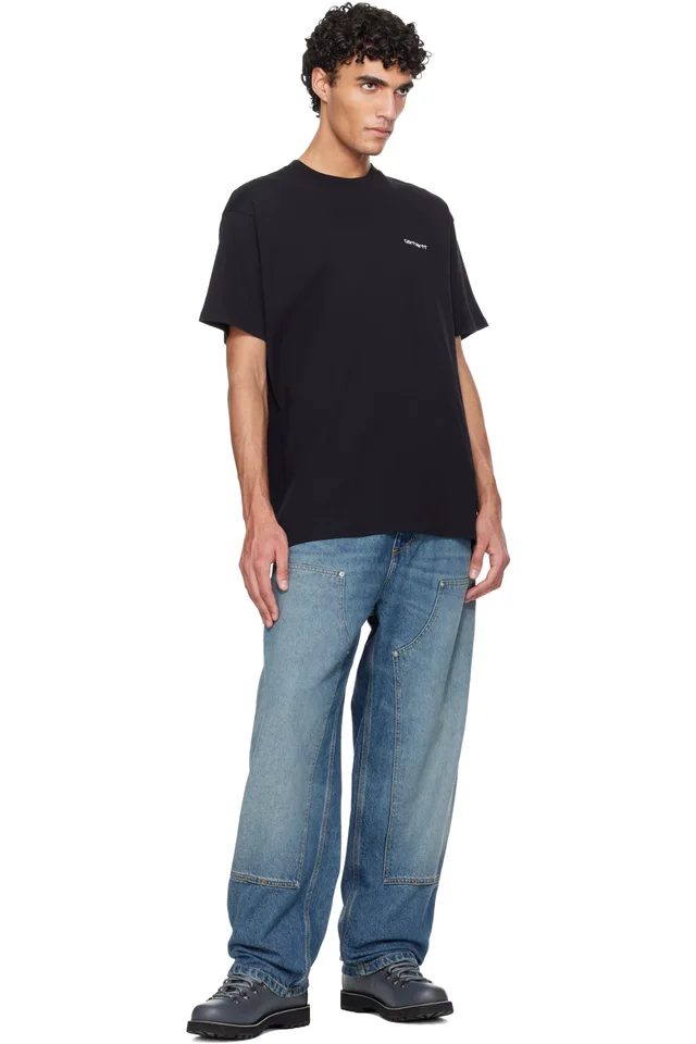 Carhartt Work In Progress Black Script Embroidery T-shirt, photo 4 of 4 from SSENSE