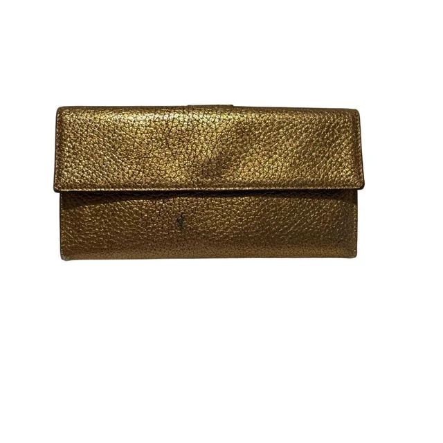 Fendi Women's Wallets - Gold/Brown in brown|red|gold from Depop, photo 2 of 7