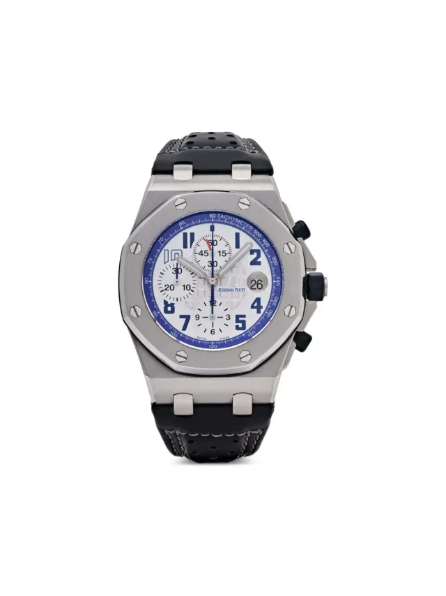 Audemars Piguet pre-owned Royal Oak Offshore Sachin Tendulkar 44mm - unisex - stainless steel/Calf… in black Calfskin from Farfetch