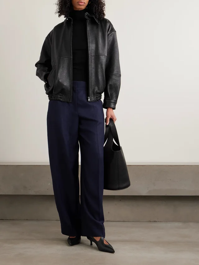 NOUR HAMMOUR Doran paneled textured-leather jacket in Black, photo 2 of 2 from NET-A-PORTER (Canada)