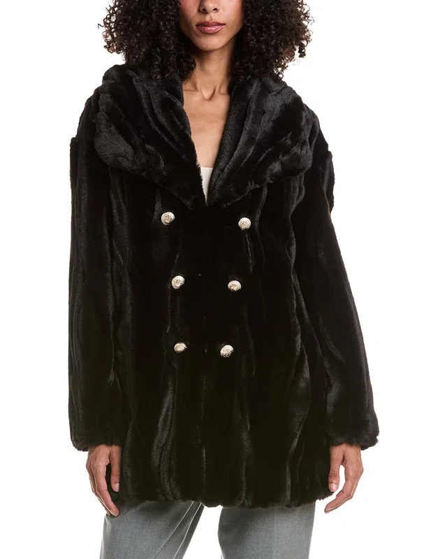 Joseph Ribkoff Faux Fur Textured Coat, image 1 of 1 from Gilt