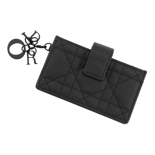 Lady Dior Jasmine Card Case BlackS0074OVRB Lambskin in Lambskin from GALLERY RARE