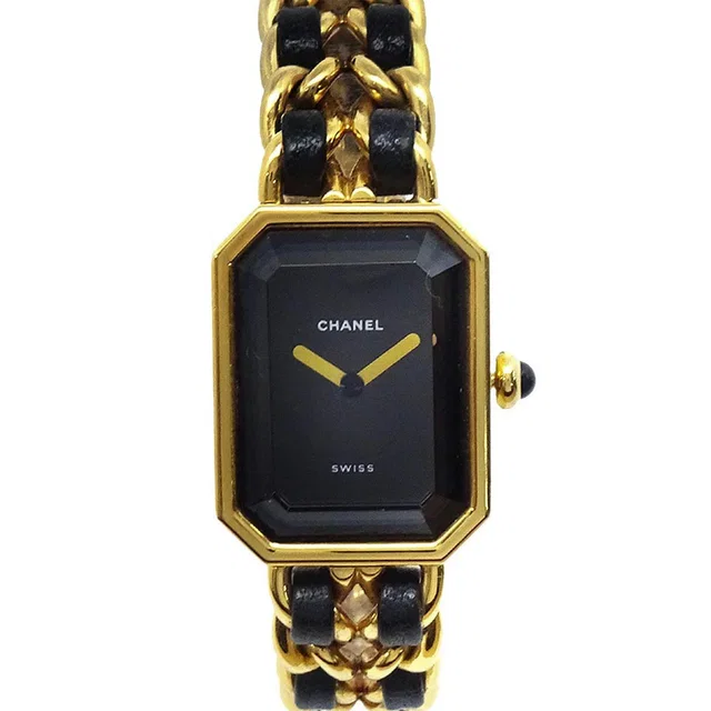 Chanel Premiere Quartz Watch Gold #M in Gold Leather from AMORE Vintage Tokyo