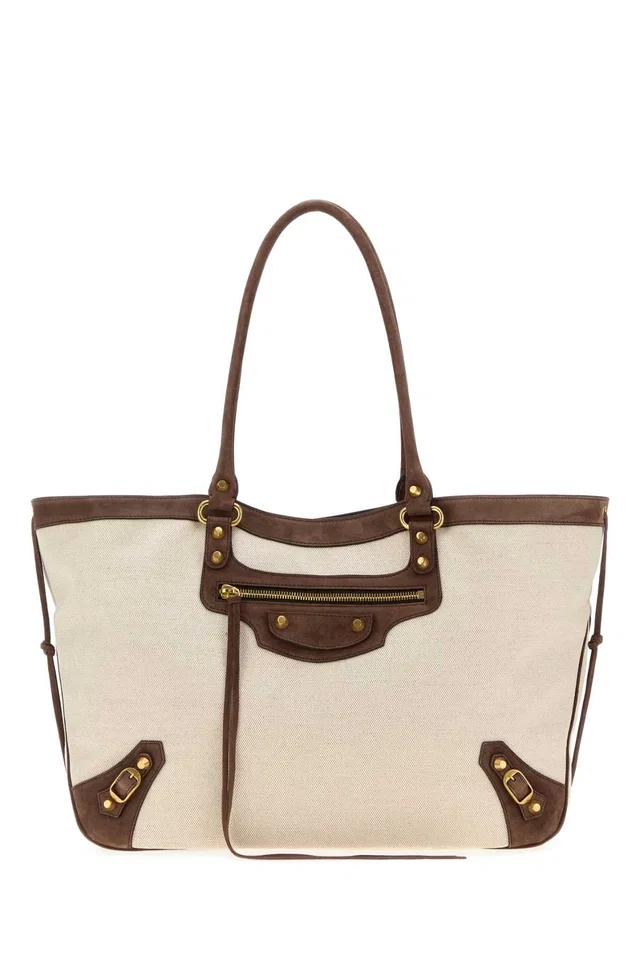 Balenciaga Le City Tote Bag — Beige in Beige Canvas from HEWI