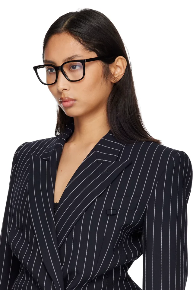 Saint Laurent Black SL M129 Glasses, photo 4 of 4 from SSENSE