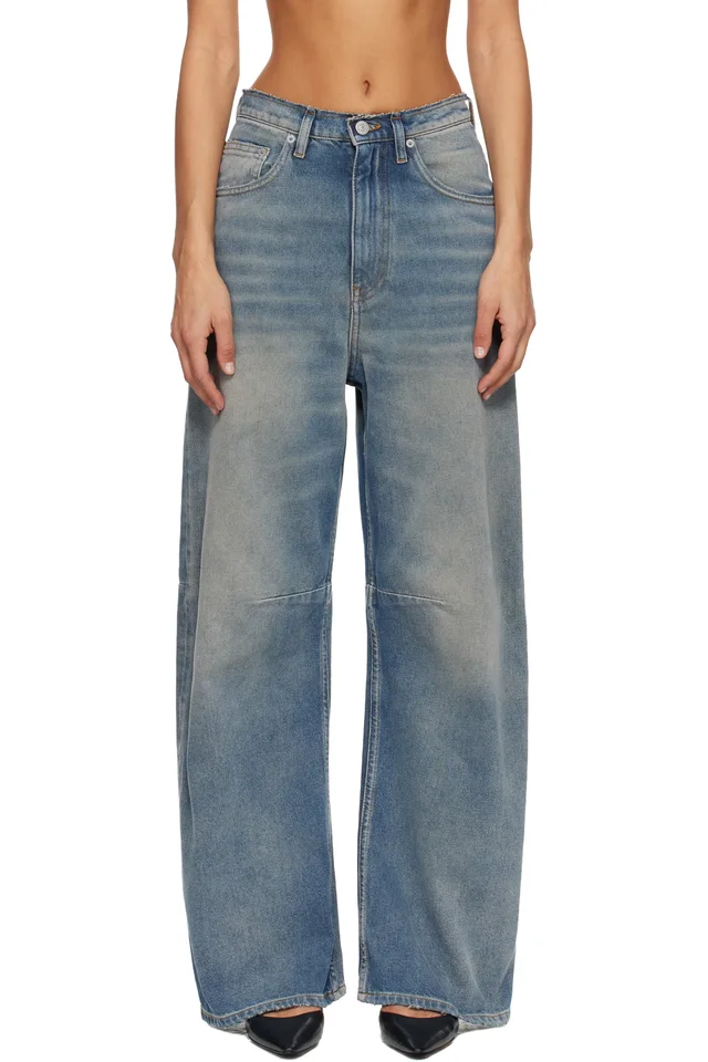 MM6 Maison Margiela Blue Wide-Leg Jeans, image 1 of 1 from SSENSE