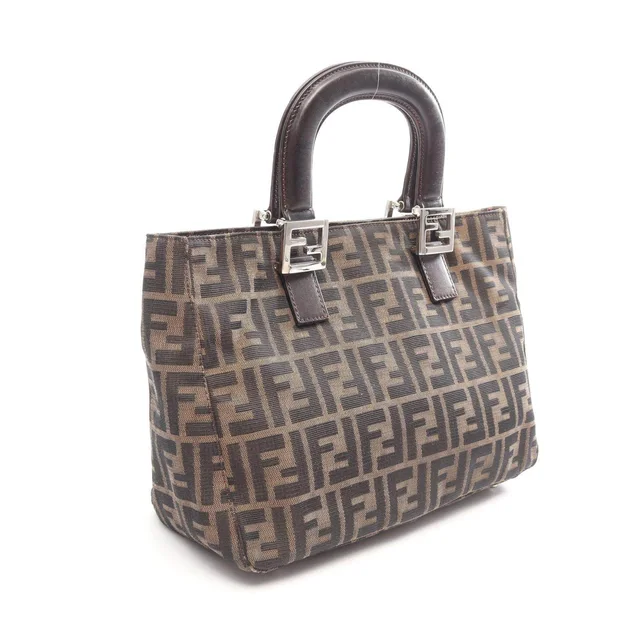Fendi Zucca Canvas Tote Bag in Brown Canvas from LuxUness, photo 2 of 10