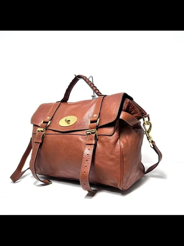 Mulberry Chestnut Brown Leather Satchel in gold|brown|red Leather from Poshmark, photo 2 of 11