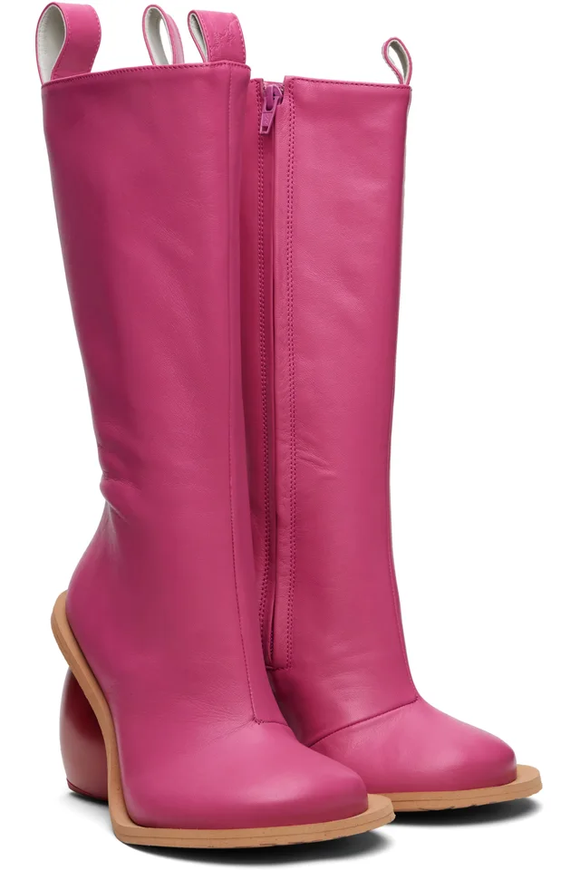 YUME YUME Pink Love Tall Boots, photo 4 of 5 from SSENSE