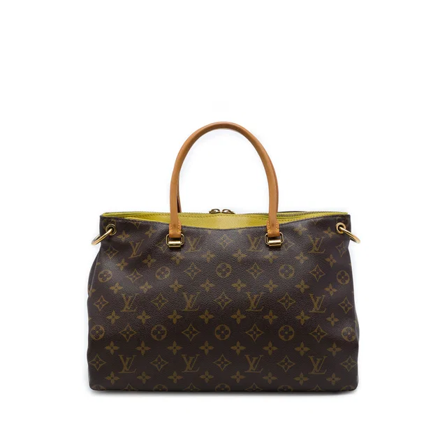 Brown Louis Vuitton Monogram Pallas MM Satchel in Brown Coated canvas from Designer Revival